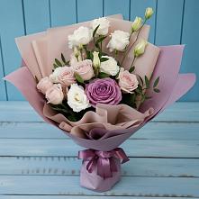 Букет цветов из:  Розы и Лизиантусы #REPLACE_PRED# Алейске Алтайский край