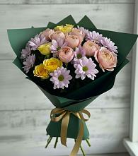 Букет цветов из:  Хризантемы и Розы в Алейске Алтайский край