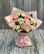 Букет цветов из:  Гвоздики, Розы и Хризантемы в Алейске Алтайский край