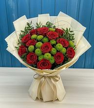 Букет цветов из:  Розы и Хризантемы в Алейске Алтайский край