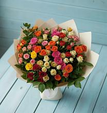 Букет Микс из разноцветных кустовых роз #REPLACE_PRED# Алейске Алтайский край